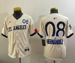 Youth Nike Los Angeles Dodgers #8 Enrique Hernandez City 8 Front The number is above the name Jersey