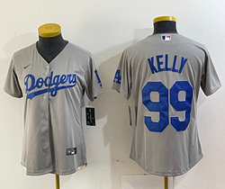 Youth Nike Los Angeles Dodgers #99 Joe Kelly Gray Authentic Stitched MLB Jersey