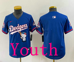 Youth Nike Los Angeles Dodgers Blank Blue Hello Kitty Jersey