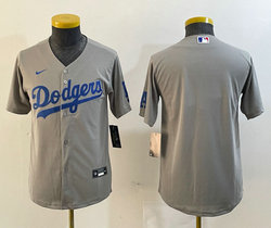 Youth Nike Los Angeles Dodgers Blank Gray Authentic Stitched MLB Jersey