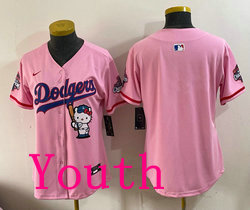 Youth Nike Los Angeles Dodgers Blank Pink Hello Kitty Night Jersey