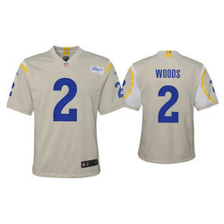 Youth Nike Los Angeles Rams #2 Robert Woods Cream Vapor Untouchable Authentic Stitched NFL Jerseys
