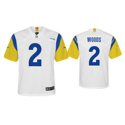 Youth Nike Los Angeles Rams #2 Robert Woods White Vapor Untouchable Authentic Stitched NFL Jerseys