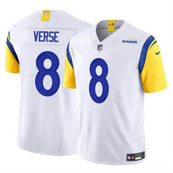Youth Nike Los Angeles Rams #8 Jared Verse White 2024 Draft F.U.S.E Stitched Football Jersey