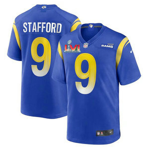 Youth Nike Los Angeles Rams #9 Matthew Stafford Royal 2022 Super Bowl LVI Patch Vapor Untouchable Authentic Stitched NFL Jerseys