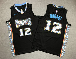 Youth Nike Memphis Grizzlies #12 Ja Morant Black Authentic Stitched NBA Jersey