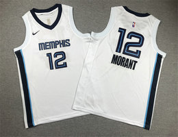 Youth Nike Memphis Grizzlies #12 Ja Morant White Authentic Stitched NBA Jersey