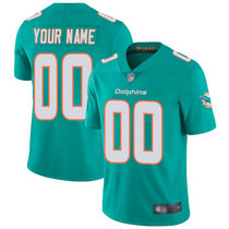 Youth Nike Miami Dolphins Customized Aqua Green Limited Vapor Untouchable Authentic Stitched NFL Jerseys