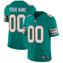 Youth Nike Miami Dolphins Customized Aqua Green Throwback Limited Vapor Untouchable Authentic Stitched NFL Jerseys