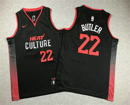 Youth Nike Miami Heat #22 Jimmy Butler Black 2024 City Authentic Stitched NBA Jersey