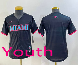 Youth Nike Miami Marlins Blank Black Joint MLB Jersey
