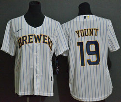 Youth Nike Milwaukee Brewers #19 Robin Yount White Authentic Stitched MLB Jersey