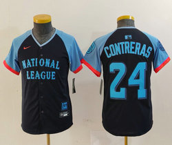 Youth Nike Milwaukee Brewers #24 William Contreras 2024 All Star Authentic Stitched MLB Jersey