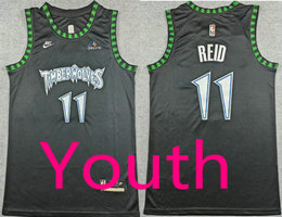 Youth Nike Minnesota Timberwolves #11 Naz Reid Black 2026 Classic With Advertising Jersey
