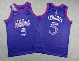Youth Nike Minnesota Timberwolves #5 Anthony Edwards Navy 2026 City Jersey