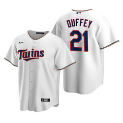 Youth Nike Minnesota Twins #21 Tyler Duffey White Game Authentic Stitched MLB jersey