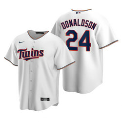 Youth Nike Minnesota Twins #24 Josh Donaldson White Game Authentic Stitched MLB jersey