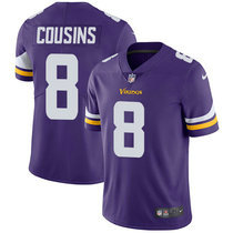 Youth Nike Minnesota Vikings #8 Kirk Cousins Purple Vapor Untouchable Authentic stitched NFL jersey