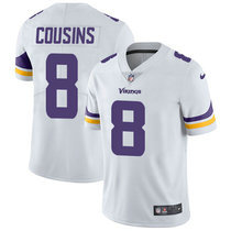 Youth Nike Minnesota Vikings #8 Kirk Cousins White Vapor Untouchable Authentic stitched NFL jersey