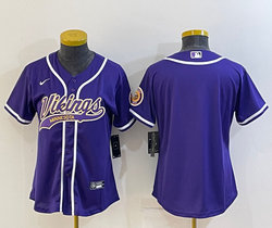 Youth Nike Minnesota Vikings Purple Joint Authentic Stitched baseball jersey