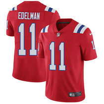 Youth Nike New England Patriots #11 Julian Edelman Red Vapor Untouchable Authentic Stitched NFL Jersey