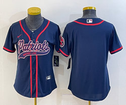 Youth Nike New England Patriots Blank Navy Blue Joint Authentic Stitched baseball jersey