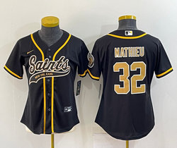 Youth Nike New Orleans Saints #32 Tyrann Mathieu Black Joint Authentic Stitched NFL Jersey
