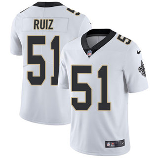 Youth Nike New Orleans Saints #51 Cesar Ruiz White Vapor Untouchable Authentic Stitched NFL Jersey