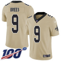 Youth Nike New Orleans Saints #9 Drew Brees 100th Season Inverted Legend Vapor Untouchable Authentic Stitched NFL jersey