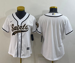 Youth Nike New Orleans Saints Blank White Joint Authentic Stitched baseball jersey