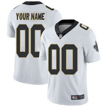 Youth Nike New Orleans Saints Customized White Limited Vapor Untouchable Authentic Stitched NFL Jerseys