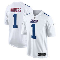Youth Nike New York Giants #1 Malik Nabers white jersey