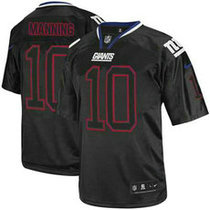 Youth Nike New York Giants #10 Eli Manning Lights Out Black Authentic Stitched NFL Jersey