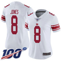 Youth Nike New York Giants #8 Daniel Jones 100th Season White Vapor Untouchable Authentic stitched NFL jersey