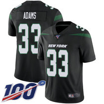 Youth Nike New York Jets #33 Jamal Adams 100th Season Black New Vapor Untouchable Limited Authentic Stitched NFL Jersey