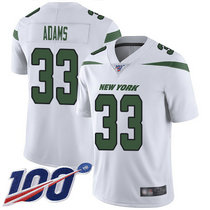 Youth Nike New York Jets #33 Jamal Adams 100th Season White New Vapor Untouchable Limited Authentic Stitched NFL Jersey