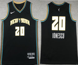 Nike New York Liberty #20 Sabrina Ionescu Black Authentic Stitched Jersey