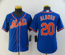 Youth Nike New York Mets #20 Pete Alonso Blue Game Authentic Stitched MLB Jersey