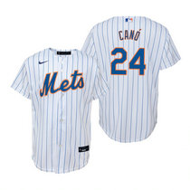 Youth Nike New York Mets #24 Robinson Cano White Game Authentic Stitched MLB Jersey