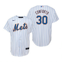 Youth Nike New York Mets #30 Michael Conforto White Game Authentic Stitched MLB Jersey