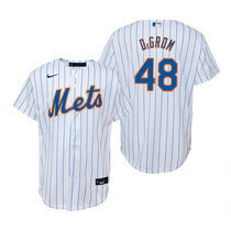 Youth Nike New York Mets #48 Jacob DeGrom White Game Authentic Stitched MLB Jersey