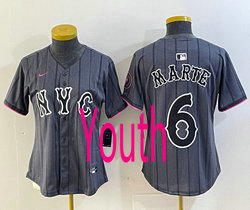 Youth Nike New York Mets #6 Starling Marte 2024 City Game Authentic Stitched MLB Jersey