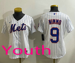Youth Nike New York Mets #9 Brandon Nimmo White MLB Jersey