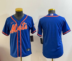 Youth Nike New York Mets Blank Blue Authentic Stitched MLB Jersey