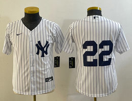 Youth Nike New York Yankees #22 Jacoby Ellsbury White Stitched MLB Jersey