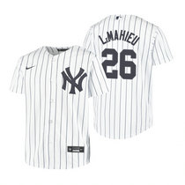 Youth Nike New York Yankees #26 DJ LeMahieu White Game With Name Authentic Stitched MLB Jersey