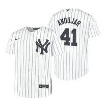 Youth Nike New York Yankees #41 Miguel Andujar White Game Authentic Stitched MLB Jersey