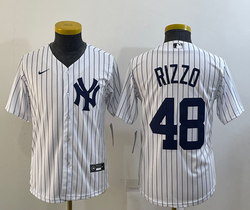 Youth Nike New York Yankees #48 Anthony Rizzo White With Name Stitched MLB Jersey