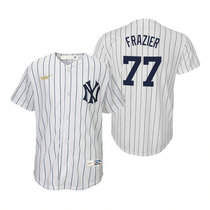 Youth Nike New York Yankees #77 Clint Frazier White Cooperstown Collection Game Authentic Stitched MLB Jersey