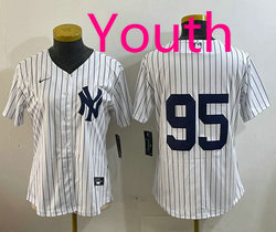 Youth Nike New York Yankees #95 Oswaldo Cabrera White Stitched MLB Jersey